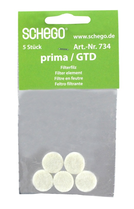 Feutre filtrant pour Prima (5 pièces)