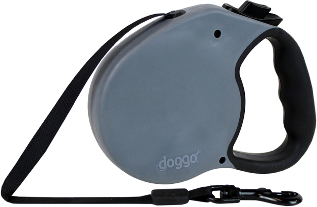 doggo Hunde Rollleine grau S (4 m)