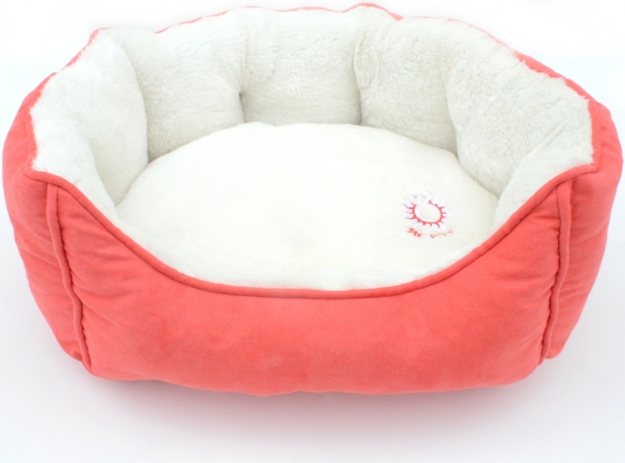 ANDROS Dog Bed S coral/cream