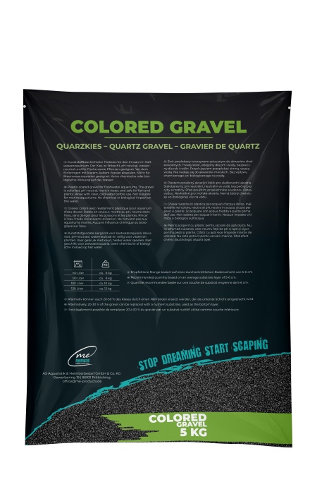 Me Gravier Coloré Obsidian Black, 1–2 mm (5 kg)