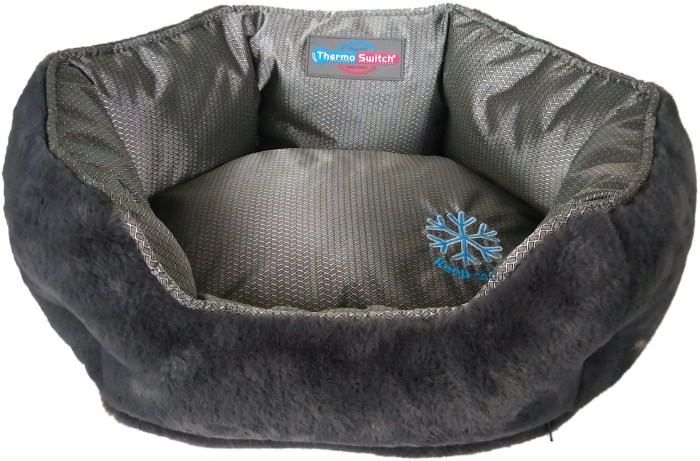 SANTORINI Hundebett S silber/grau