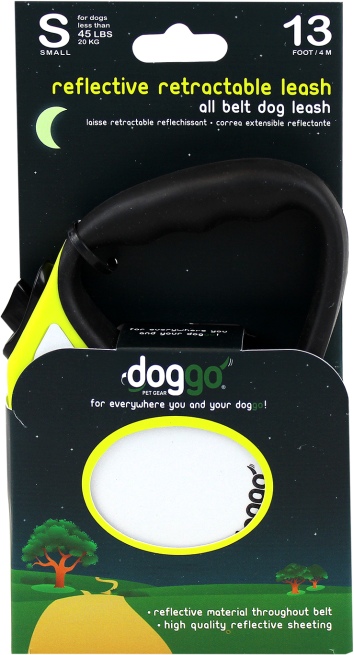 Laisse enrouleur chien doggo jaune fluo S (4 m)