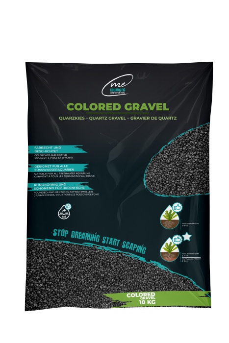 Me Colored Gravel Obsidian Black,  2-3 mm (10 kg)
