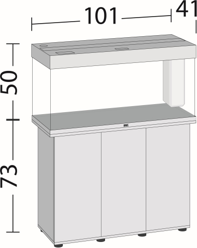 Rio 180 LED weiß Aquarium