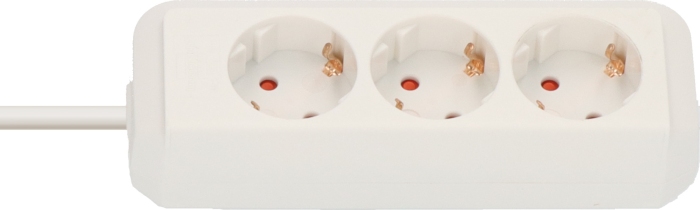 Eco-Line Steckdosen-Leiste 3-fach 45° (weiß)