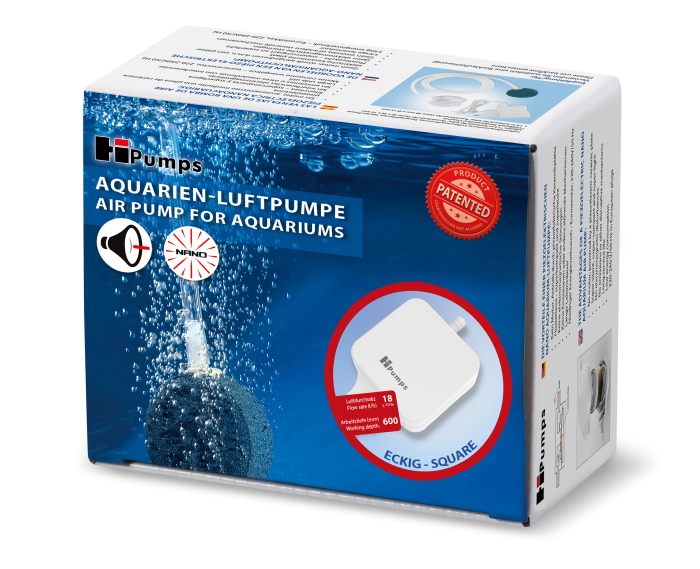 Nano Piezo Luftpumpe eckig weiß (18 L/h)