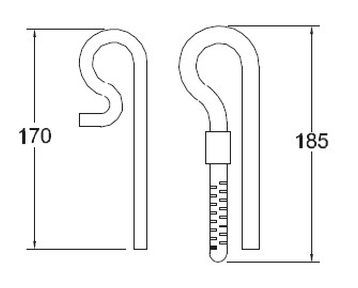 Metall Ein- und Ausstrahlrohr S (9/12 mm + 12/16 mm)