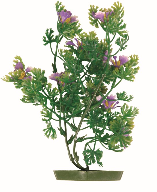 Plastic Plant with Plastic Foot, 17 cm, assorted