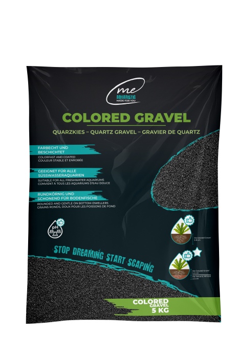 Me Colored Gravel Obsidian Black, 1-2 mm (5 kg)