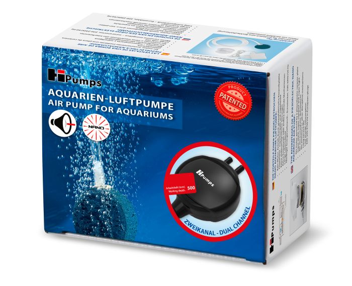 Nano Piezo Luftpumpe Zweikanal schwarz (2x13 L/h)