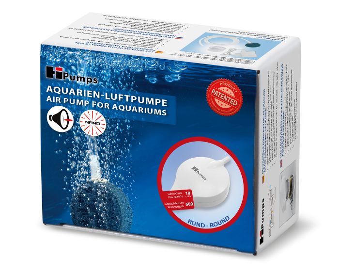 Nano Piezo Luftpumpe rund weiß (18 L/h)