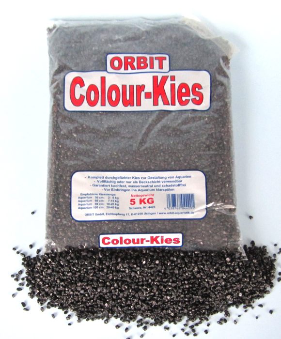 Farb-Kies schwarz, 3 - 5 mm (15 kg)
