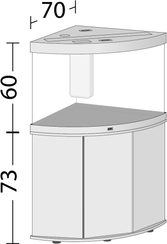 Trigon 190 LED weiß Aquarium