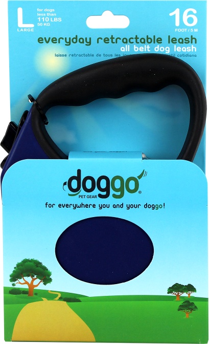 Laisse enrouleur chien doggo bleu L (5 m)