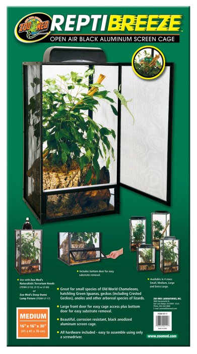 ReptiBreeze Alum Screen Cage (40 x 40 x 76 cm)
