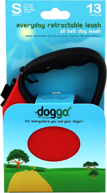 Laisse enrouleur chien doggo rouge S (4 m)