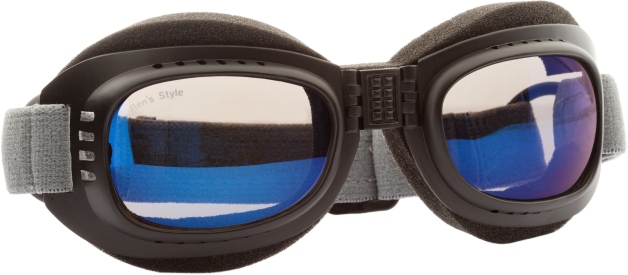 Hundebrille Cool II M schwarz/blau verspiegelt