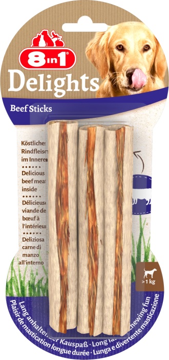 8in1 Delights Beef Kausticks (3 Stück)