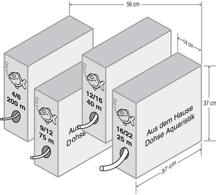 Luftschlauch 4/6 mm Abrollbox (200 m)