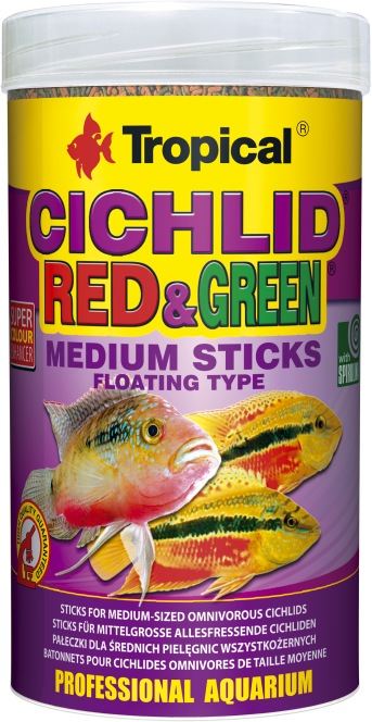 Cichlid Red&Green Medium Sticks (250 ml)