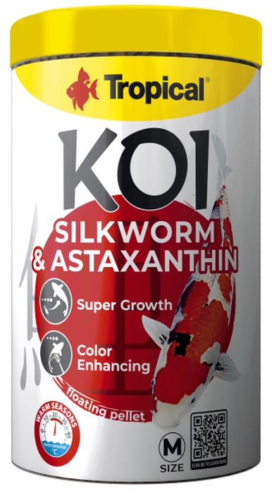 Koi Silkworm & Astaxanthin Pellets M (1000 ml)