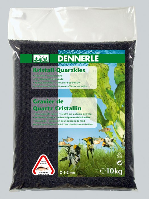Kristall-Quarzkies diamantschwarz 1-2 mm (10 kg)
