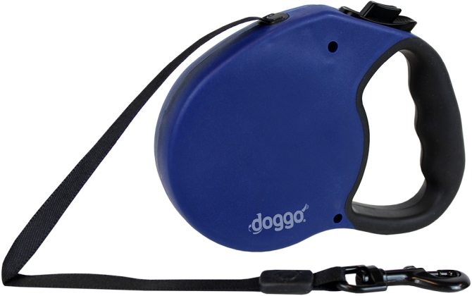 Laisse enrouleur chien doggo bleu L (5 m)