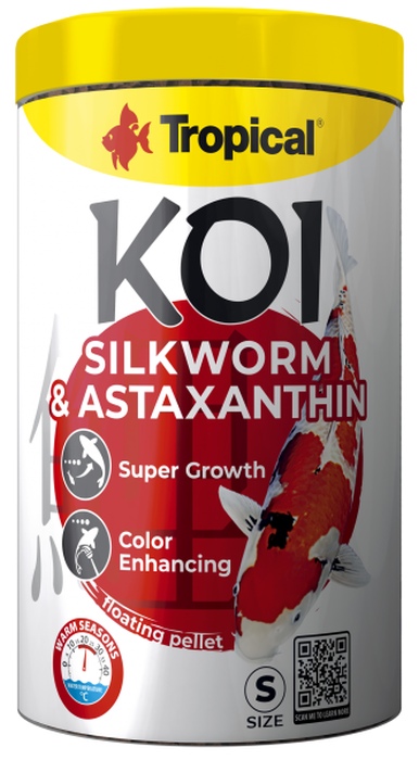 Koi Silkworm & Astaxanthin Pellets S (1000 ml)