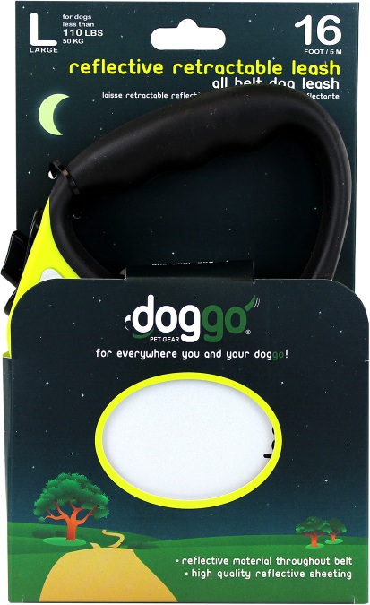 Laisse enrouleur chien doggo jaune fluo L (5 m)