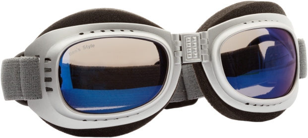 Hundebrille Hot II M chrom/blau verspiegelt