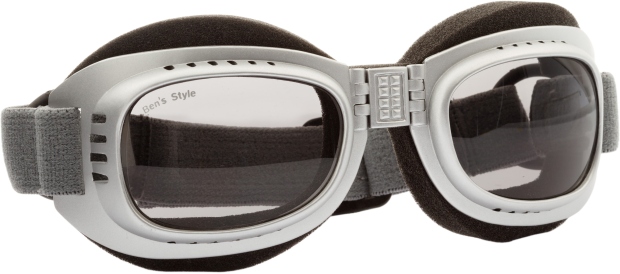 Hundebrille Hot I M chrom/grau