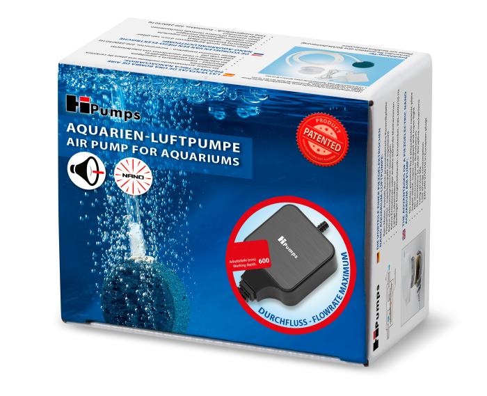 Nano Piezo Luftpumpe Durchfluss schwarz (36 L/h)
