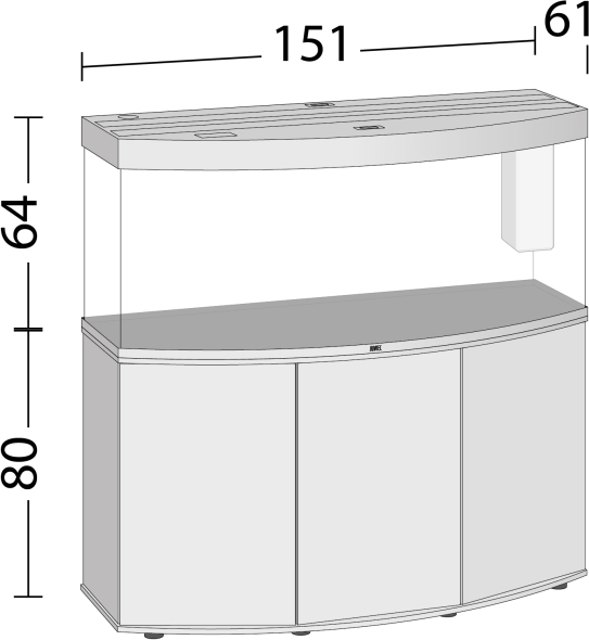 Vision 450 LED helles Holz Aquarium (2021)