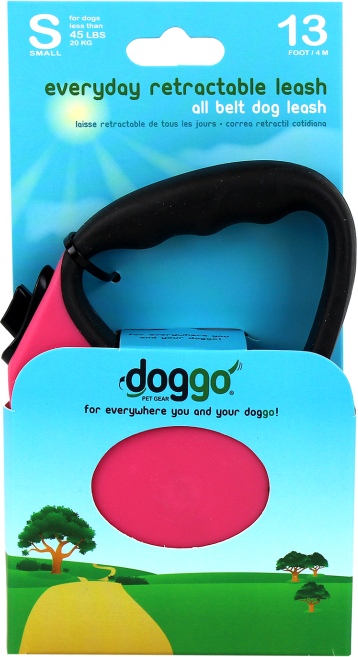 Laisse enrouleur chien doggo rose S (4 m)