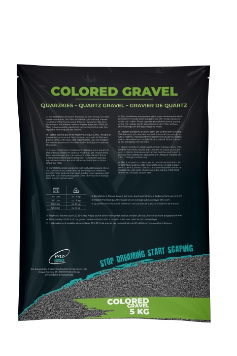 Me Gravier Coloré Granite Grey, 1–2 mm (5 kg)