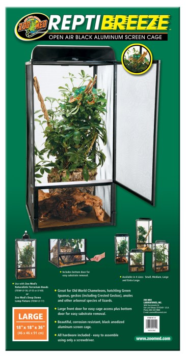 ReptiBreeze Alum Screen Cage (46 x 46 x 92 cm)