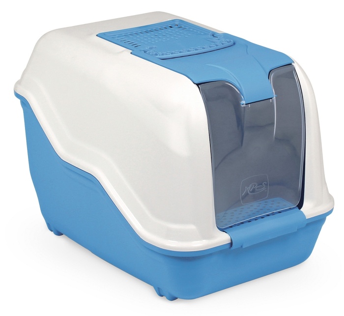 Netta Maxi Katzentoilette blau-weiß
