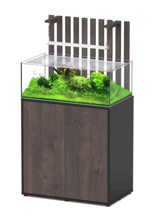 Shallow 80 Wildeiche Dunkel/Schwarz Aquarienkombination