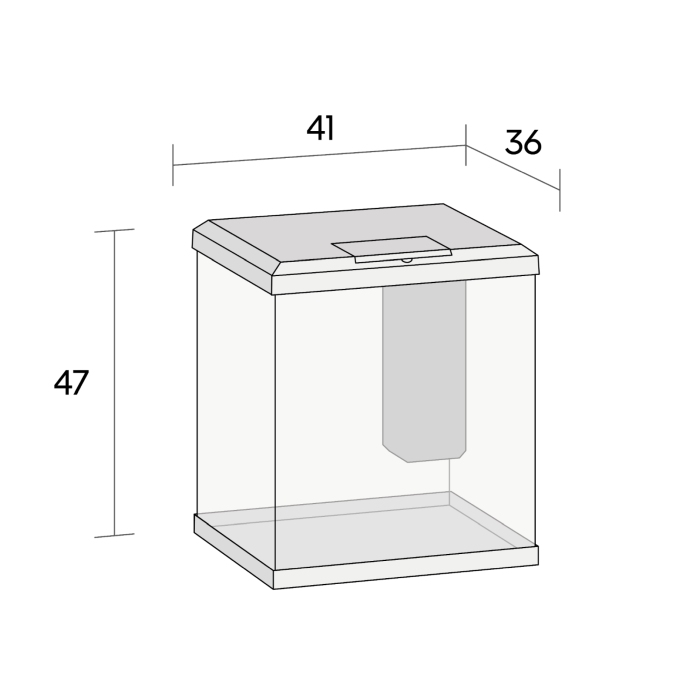 Vio Cube 54 schwarz Aquarium