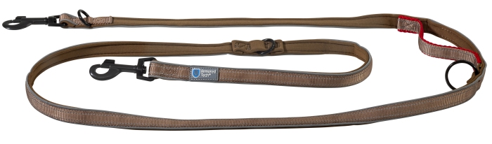 Dog Control Leine mocca (2,5 x 220 cm)