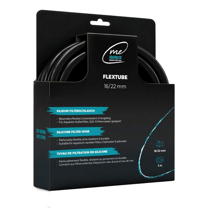 Me FlexTube Filterschlauch 16/22 mm (3 m), Silikon schwarz