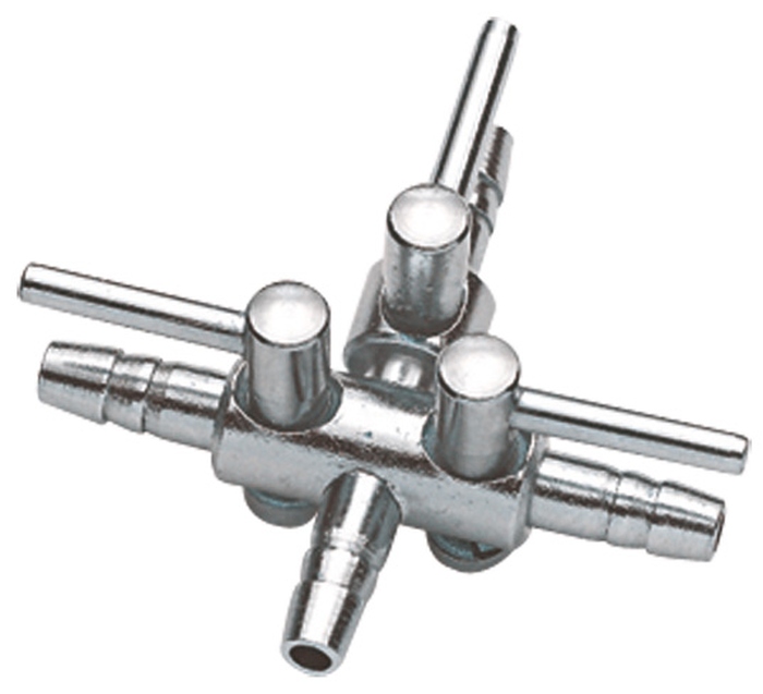 Metalllufthahn 3-Wege (4/6 mm) SB