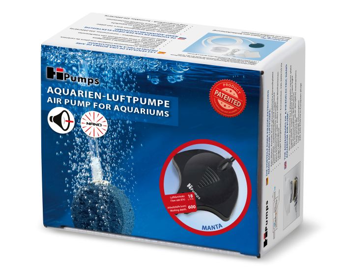 Nano Piezo Luftpumpe Manta schwarz (18 L/h)