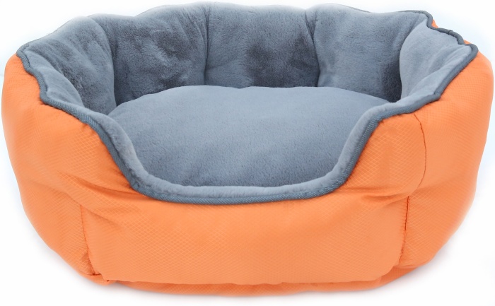 SANTORINI Dog Bed M orange/gray