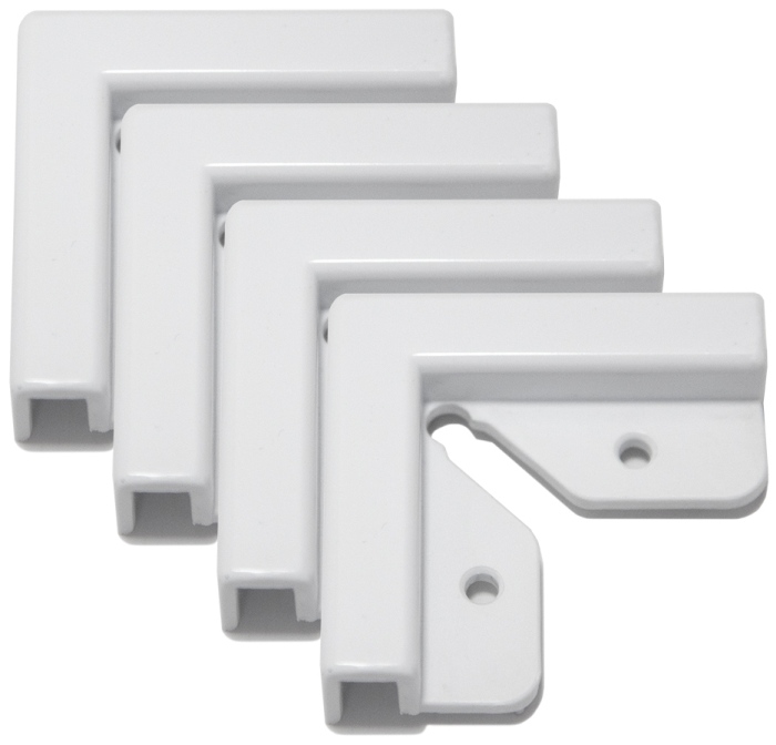 Halterungen für Glasplatte Cubic weiß 4 Stück