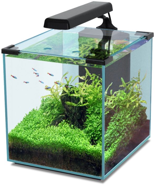 Nano Cubic 30 LED schwarz Aquarienset