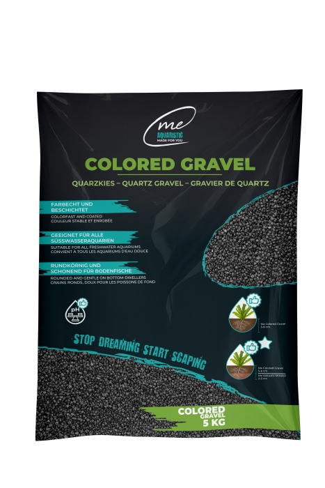 Me Colored Gravel Obsidian Black, 2-3 mm (5 kg)