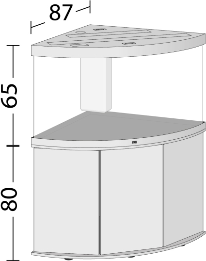 Trigon 350 LED weiß Aquarium