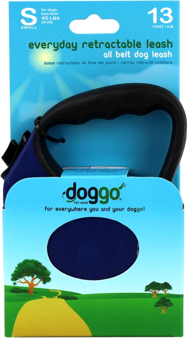 Laisse enrouleur chien doggo bleu S (4 m)