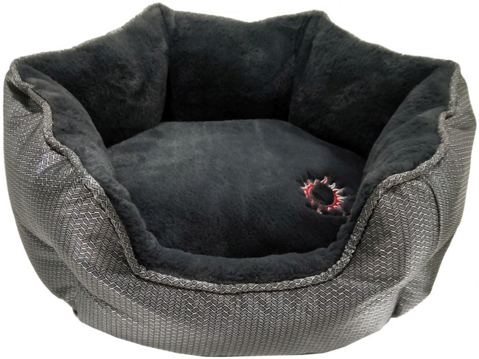 SANTORINI Hundebett S silber/grau